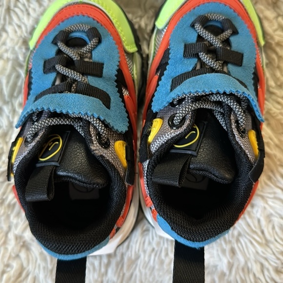 Javi Swiftly Shoes Sneakers Blu/Red/YLW Kids TD US Size 7C - Picture 12 of 15